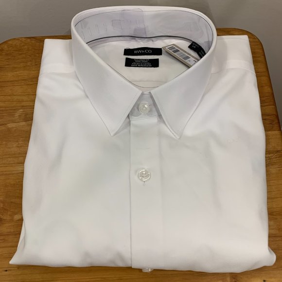 RW&Co. Tailored Fit Solid Twill Dress Shirt - Picture 9 of 9